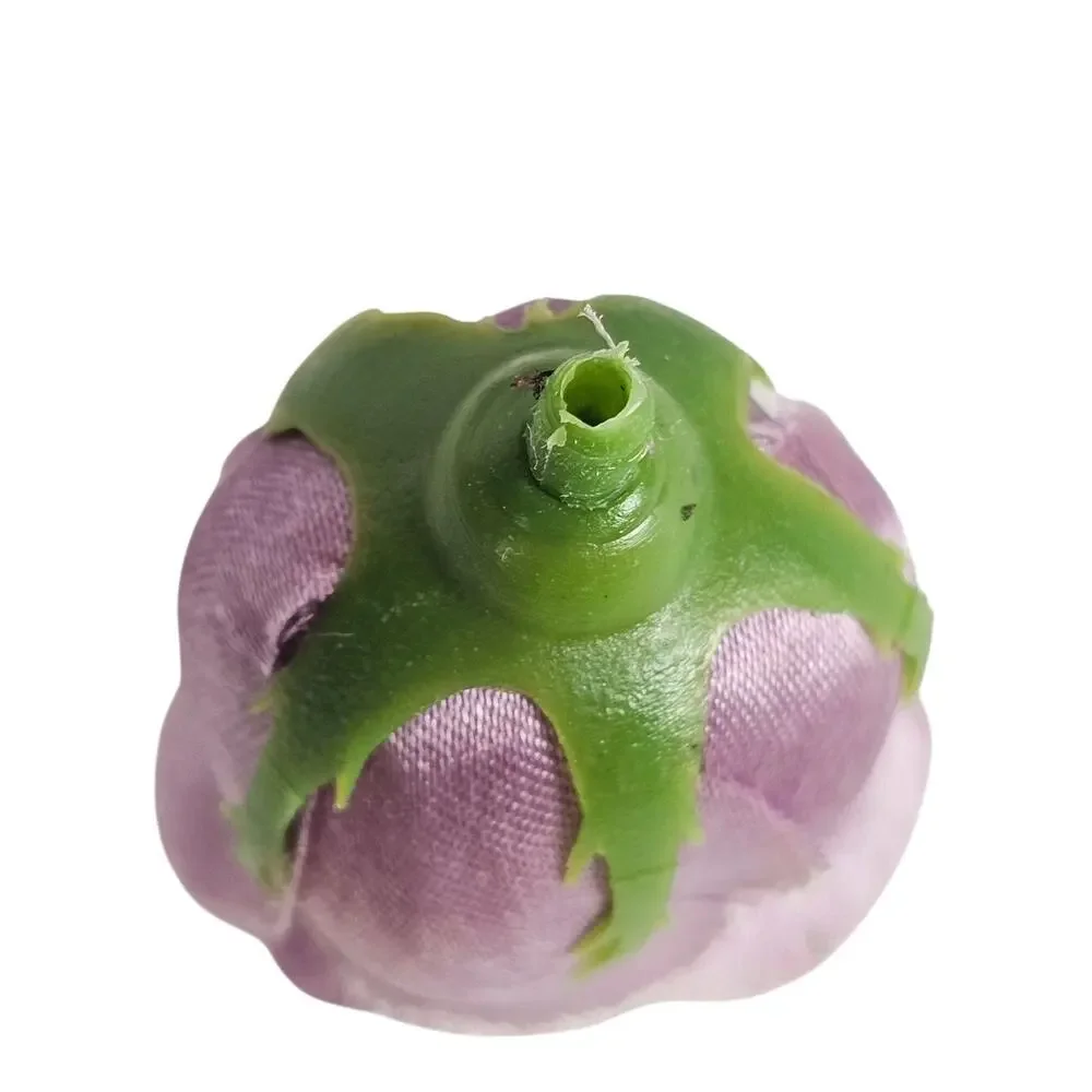 50 Plum Purple Satin Rose Buds Stemless Wedding Floral Craft DIY 2 inches long